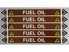 Fuel oil flow marker label.