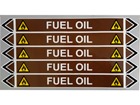 Fuel oil flow marker label.