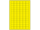 Yellow polyester laser labels, 20mm x 30mm