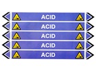 Acid flow marker label.