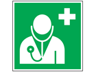 Doctor symbol safety sign.