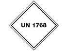 UN 1760 (Caustic soda ) label.