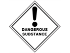 Dangerous substance hazard warning diamond sign