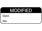 Modified maintenance label.