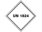 UN 1824 (Sodium hydroxide) label.