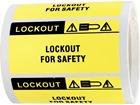 Lockout for safety label