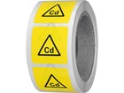 Cd (cadmium) symbol label.