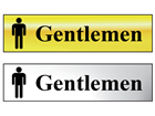 Gentlemen metal doorplate