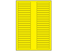 Yellow polyester laser labels, 10mm x 75mm