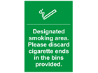 Designated smoking area