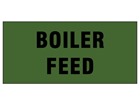 Boiler feed pipeline identification tape.