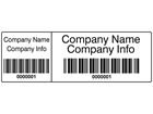 Scanmark dual barcode label (black text), 20mm x 60mm