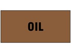 Oil pipeline identification tape.