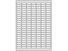 Silver polyester laser labels, 12mm x 25mm