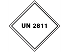 UN 2811 (Ammonium oxalate, caffeine) label.