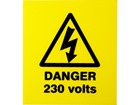 Danger 230 volts label