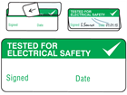 Tested for electrical safety write and seal label.