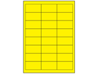 Yellow polyester laser labels, 33.8mm x 64.6mm