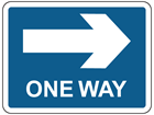 Right only (One way) sign