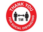 Thank you for social distancing, one metre