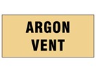 Argon vent pipeline identification tape.