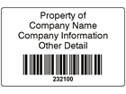 Scanmark barcode label (black text), 32mm x 50mm