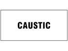 Caustic pipeline identification label