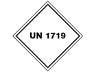UN 1719 (Caustic alkali liquid ) label.