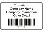 Scanmark+ barcode label (black text), 32mm x 50mm