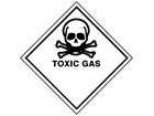 Toxic gas hazard warning diamond sign