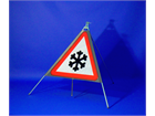 Ice roll up road sign