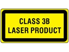 Class 3B laser equipment warning safety label.
