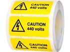 Caution 440 volts label.