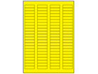 Yellow polyester laser labels, 12mm x 40mm