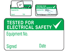 Tested for electrical safety jumbo write and seal labels.