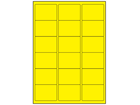 Yellow polyester laser labels, 46.6mm x 63.5mm