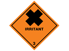 Irritant 3 hazard warning diamond sign