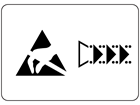 Electrostatic sensitive devices, tear open here packaging symbol label