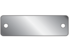 Blank stainless steel nameplate, 15mm x 50mm