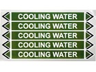 Cooling water flow marker label.