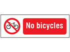 No bicycles safety sign.
