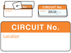Circuit number write and seal labels.