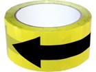 Safety and floor direction tapes, black arrow on yellow. 