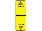 Danger 440 volts cable wrap label