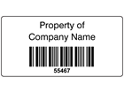 Plain Text Barcode Label (25 x 50mm)