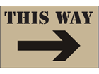 This way, arrow right heavy duty stencil