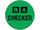 QA Checked label