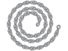 Zinc plated steel jack chain.