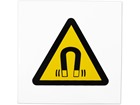 Risk of magnetic field symbol safety sign.