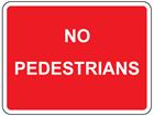 No pedestrians sign